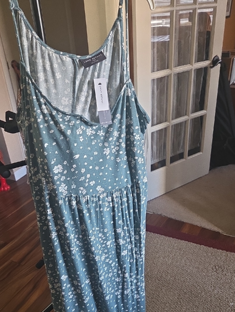 Lane Bryant Teal Floral Maxi Dress